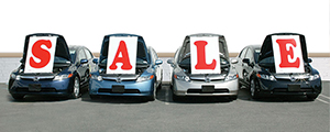 cars with SALE letters