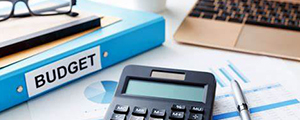 calculator and budgeting binder
