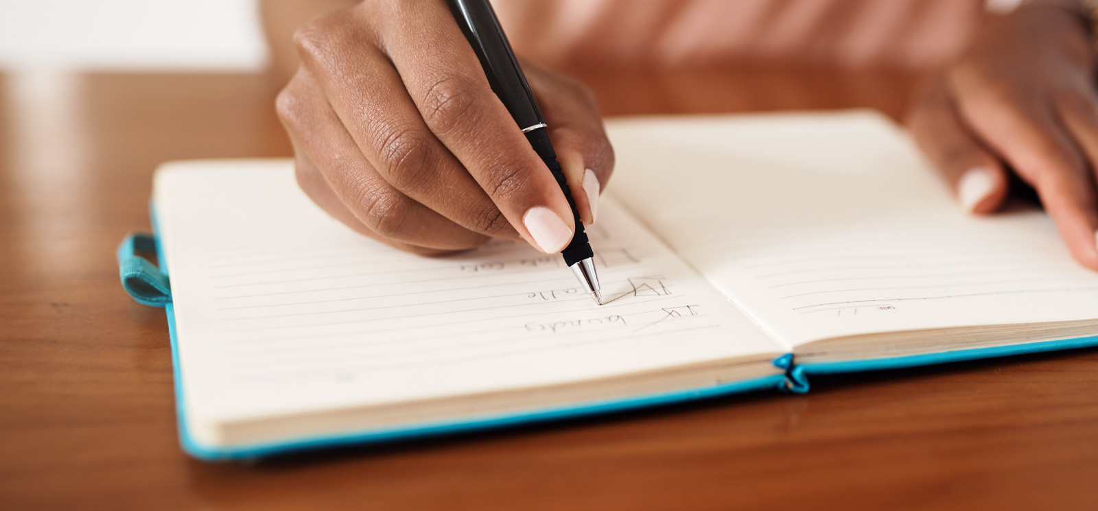 person making a check list