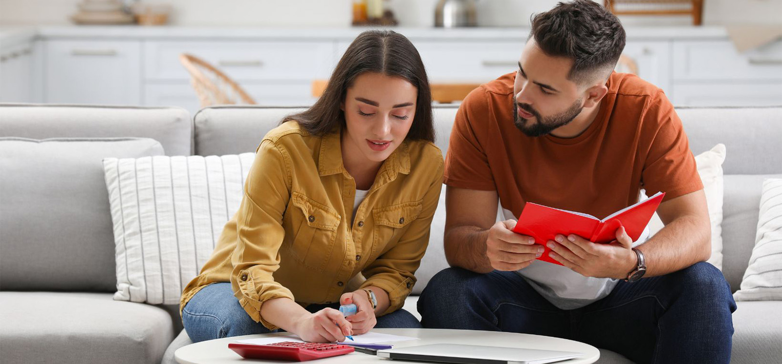 Couple Budgeting at Table