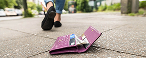 wallet laying on ground
