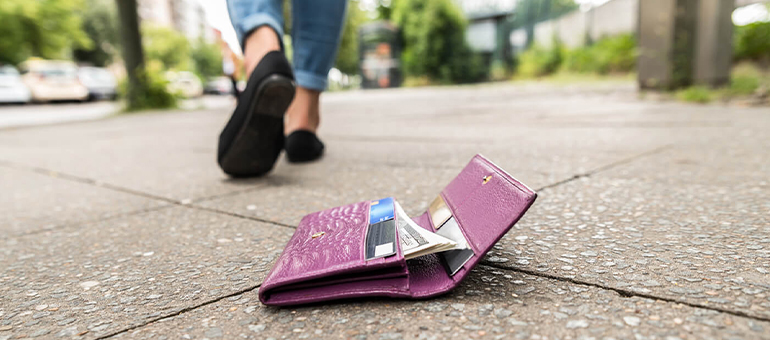 wallet laying on ground