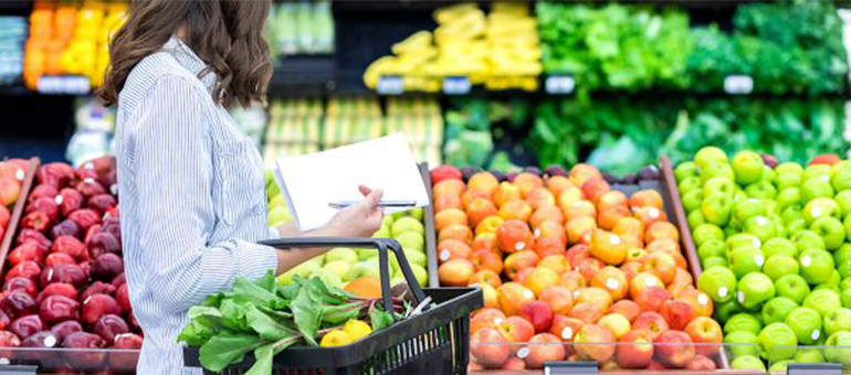 woman in grocery store