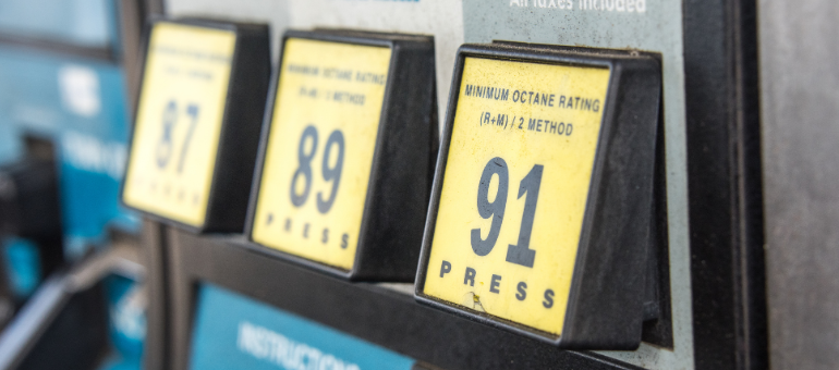 Gas pump fuel grade buttons