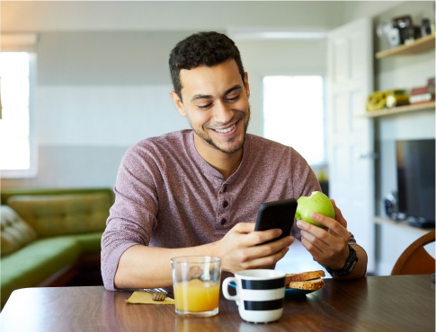 person checking phone